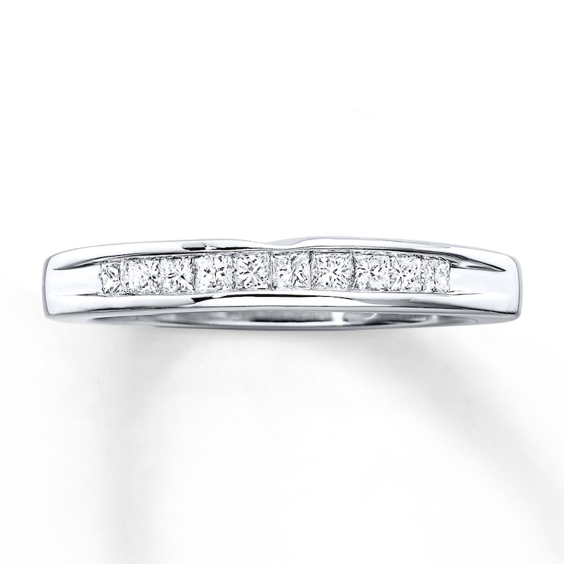 Previously Owned Diamond Wedding Band 1/4 ct tw Princess-cut 14K White Gold