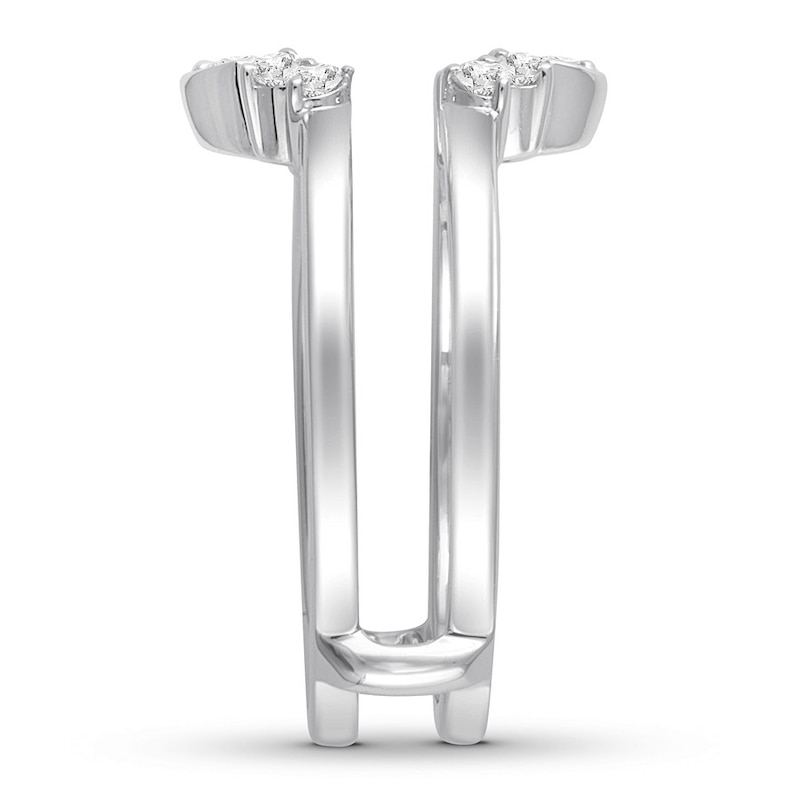 Main Image 2 of Previously Owned Diamond Enhancer Ring 1/4 ct tw Round-cut 14K White Gold Size 4