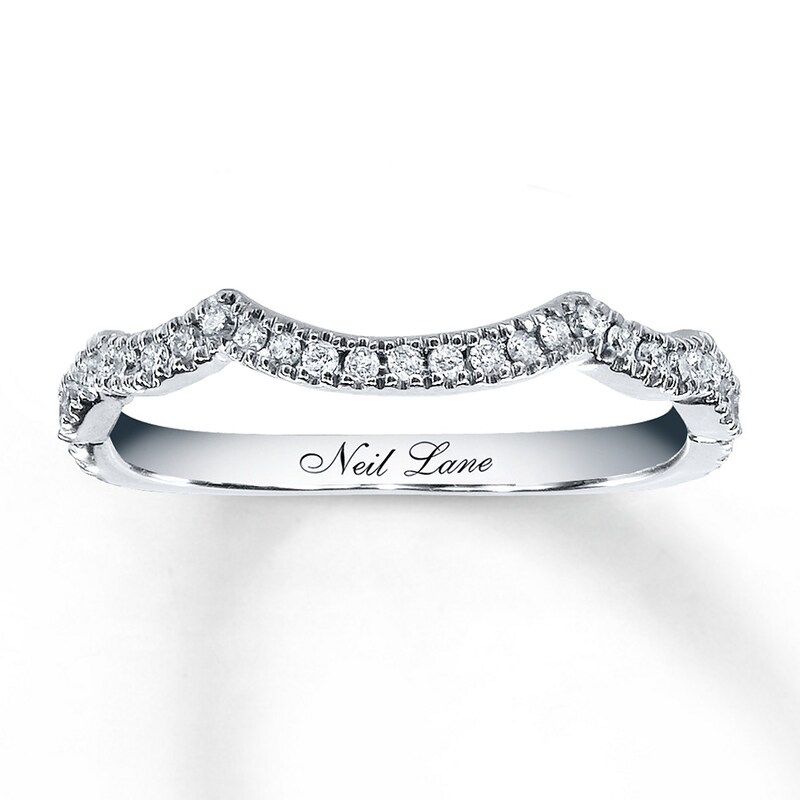 Previously Owned Neil Lane Wedding Band 1/5 ct tw Round-cut Diamonds 14K White Gold - Size 5