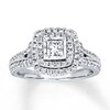 Thumbnail Image 1 of Previously Owned Radiant Reflections Engagement Ring 1 ct tw Diamonds 14K Gold - Size 9.5