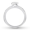 Thumbnail Image 2 of Previously Owned Diamond Engagement Ring 1/4 ct tw Round-cut 10K White Gold Size 10.25