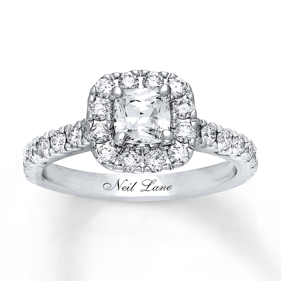 Previously Owned Neil Lane Diamond Engagement Ring 1-3/8 ct tw 14K White Gold Size 5.25