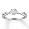 Thumbnail Image 1 of Previously Owned Diamond Promise Ring 1/15 ct tw 10K White Gold - Size 4