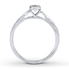 Thumbnail Image 3 of Previously Owned Diamond Promise Ring 1/15 ct tw 10K White Gold - Size 4