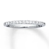 Thumbnail Image 1 of Previously Owned Diamond Wedding Band 1/4 ct tw Round-cut 14K White Gold - Size 4.5