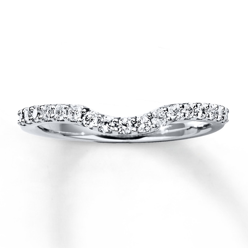 Main Image 1 of Previously Owned Diamond Wedding Band 1/4 ct tw Round-cut 14K White Gold - Size 9.75