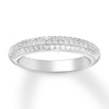 Thumbnail Image 1 of Previously Owned Diamond Wedding Band 3/8 ct tw Round-cut 14K White Gold - Size 10.5