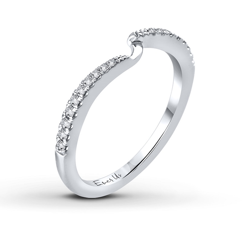 Main Image 2 of Previously Owned Ever Us Band 1/8 ct tw Round-cut Diamonds 14K White Gold - Size 10