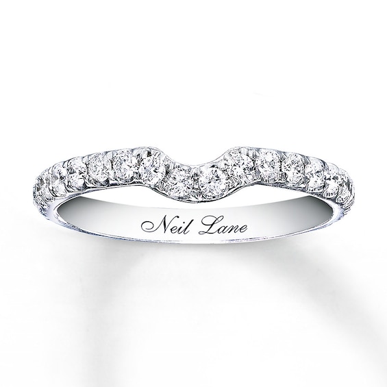Previously Owned Neil Lane Diamond Wedding Band 3/8 ct tw Round-cut 14K White Gold Size 4.5