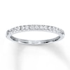 Thumbnail Image 1 of Previously Owned Diamond Wedding Band 1/8 ct tw Round-cut 14K White Gold - Size 4