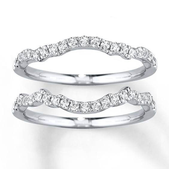 Previously Owned Wedding Bands 3/8 ct tw Round-cut Diamonds 14K White Gold Size 3.5