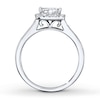 Previously Owned Diamond Engagement Ring 7/8 ct tw Princess-cut 14K White Gold