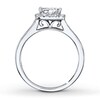 Thumbnail Image 2 of Previously Owned Diamond Engagement Ring 7/8 ct tw Princess-cut 14K White Gold - Size 10.75