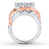 Thumbnail Image 2 of Previously Owned Ever Us Two-Stone Anniversary Ring 2 ct tw Round-cut Diamonds 14K Two-Tone Gold - Size 10