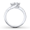 Thumbnail Image 3 of Previously Owned Ever Us Two-Stone Anniversary Ring 1 ct tw Round-cut Diamonds 14K White Gold - Size 8