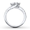 Thumbnail Image 3 of Previously Owned Ever Us Two-Stone Anniversary Ring 1 ct tw Round-cut Diamonds 14K White Gold - Size 8