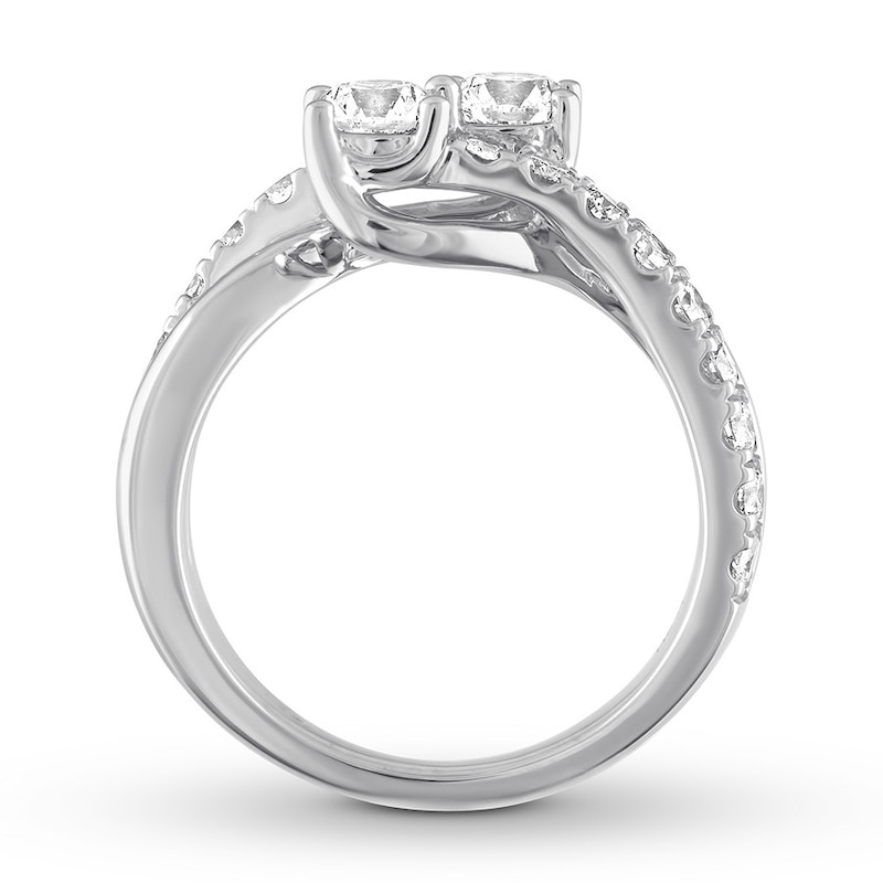 Previously Owned Ever Us Two-Stone Diamond Anniversary Ring 1-1/2 ct tw Round 14K White Gold