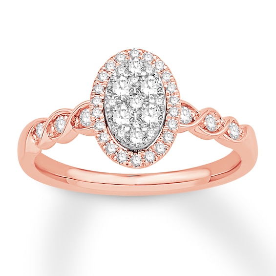 Previously Owned Diamond Fashion Ring 1/2 ct tw 10K Two-Tone Gold 12.75