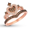 Thumbnail Image 0 of Previously Owned Le Vian Chocolate Diamond Tiara Ring 1/2 ct tw 14K Strawberry Gold - Size 9.75