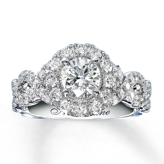 Previously Owned Neil Lane Engagement Ring 1-5/8 ct tw Round-cut Diamonds 14K White Gold 9.5