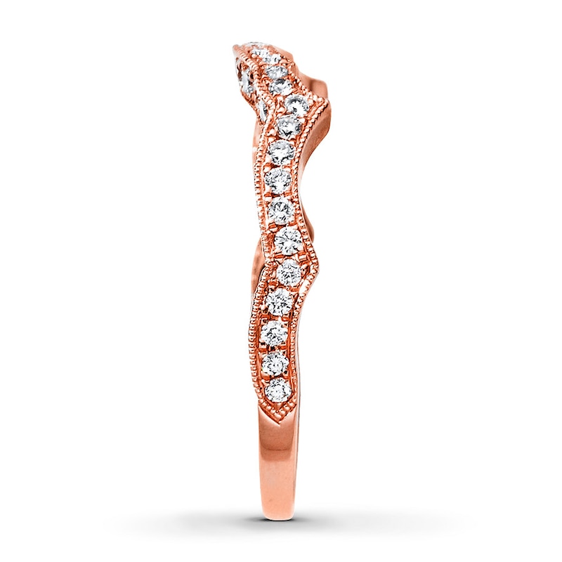 Main Image 3 of Previously Owned Neil Lane Wedding Band 3/8 ct tw Round-cut Diamonds 14K Rose Gold - Size 9.75