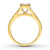 Previously Owned Diamond Engagement Ring 5/8 ct tw Princess, Baguette & Round-cut 14K Yellow Gold