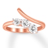 Thumbnail Image 0 of Previously Owned Three-Stone Diamond Ring 3/4 ct tw Round-cut 10K Rose Gold - Size 10