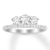 Thumbnail Image 1 of Previously Owned Three-Stone Diamond Ring 1 ct tw Round-cut 14K White Gold - Size 9.25