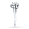 Thumbnail Image 3 of Previously Owned Heart Promise Ring 1/10 ct tw Round-cut Diamonds Sterling Silver - Size 6.5