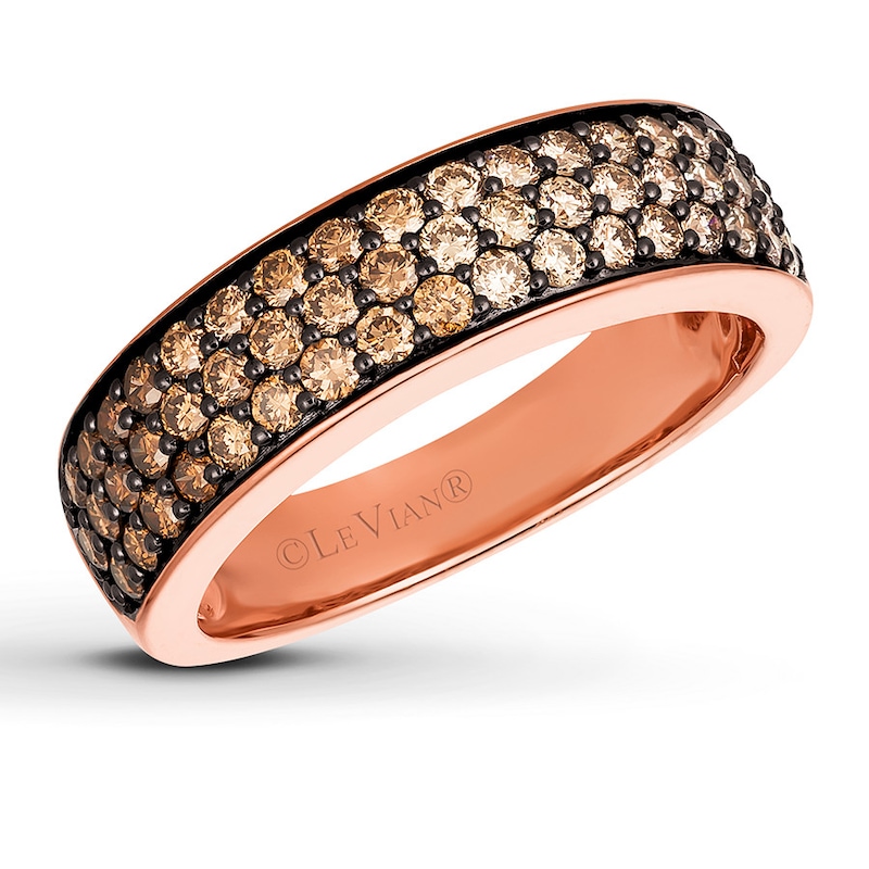 Main Image 1 of Previously Owned Le Vian Ombre Ring 7/8 ct tw Round-cut Diamonds 14K Strawberry Gold - Size 11