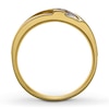 Previously Owned Men's Wedding Band 1/10 ct tw Round-cut Diamonds 10K Yellow Gold