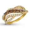 Previously Owned Le Vian Chocolate Ombre Ring 1-1/4 ct tw Round-cut Diamonds 14K Honey Gold