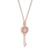 Previously Owned Emmy London Diamond Key Necklace 1/6 ct tw 10K Rose Gold