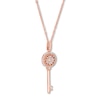 Thumbnail Image 3 of Previously Owned Emmy London Diamond Key Necklace 1/6 ct tw 10K Rose Gold 20&quot;