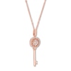 Thumbnail Image 2 of Previously Owned Emmy London Diamond Key Necklace 1/6 ct tw 10K Rose Gold 20"