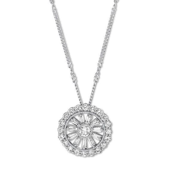 Previously Owned Emmy London Diamond Necklace 1 ct tw 14K White Gold 20"