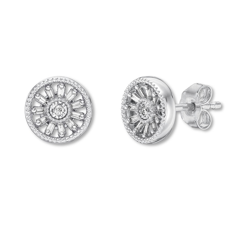 Main Image 2 of Previously Owned Emmy London Diamond Earrings 1/8 ct tw Sterling Silver