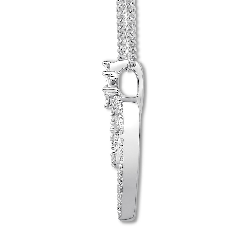 Previously Owned Emmy London Diamond Heart Necklace 1/5 ct tw Sterling Silver 20"