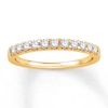 Thumbnail Image 1 of Previously Owned Colorless Diamond Anniversary Ring 3/8 ct tw Round-cut 14K Yellow Gold - Size 11