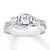 Thumbnail Image 1 of Previously Owned Diamond Engagement Ring 1 ct tw Round-cut 10K White Gold - Size 11.75