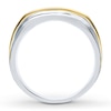 Previously Owned Men's Diamond Wedding Band 1/4 ct tw Round-cut 10K Two-Tone Gold