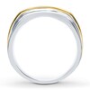 Thumbnail Image 2 of Previously Owned Men's Diamond Wedding Band 1/4 ct tw Round-cut 10K Two-Tone Gold - Size 8.5