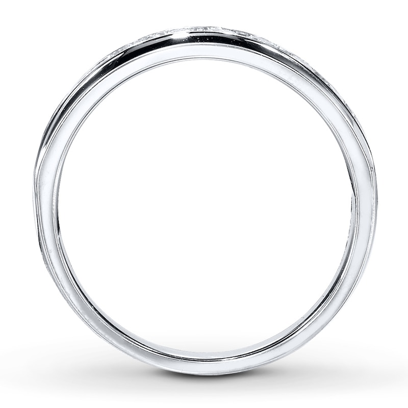 Main Image 2 of Previously Owned Diamond Anniversary Band 1/2 ct tw Round-cut 14K White Gold Size 4.5