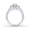 Previously Owned THE LEO Engagement Ring 7/8 ct tw Princess & Round-cut Diamonds 14K White Gold