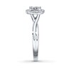 Thumbnail Image 3 of Previously Owned Diamond Engagement Ring 1/3 ct tw Princess & Round-cut 10K White Gold - Size 9.5