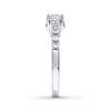 Thumbnail Image 3 of Previously Owned THE LEO Engagement Ring 7/8 ct tw Princess & Round-cut Diamonds 14K White Gold - Size 8.75