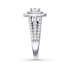 Thumbnail Image 3 of Previously Owned THE LEO Engagement Ring 1-1/4 ct tw Princess & Round-cut Diamonds 14K White Gold - Size 9