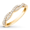 Thumbnail Image 1 of Previously Owned Diamond Anniversary Band 1/4 ct tw Round-cut 10K Yellow Gold - Size 3.75