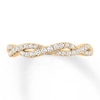 Thumbnail Image 4 of Previously Owned Diamond Anniversary Band 1/4 ct tw Round-cut 10K Yellow Gold - Size 3.75