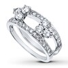 Thumbnail Image 0 of Previously Owned Diamond Enhancer Rings 1-1/5 ct tw Round-cut 14K White Gold - Size 11.25